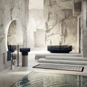 Antonio Lupi lavabo a colonna e vasca Borghi