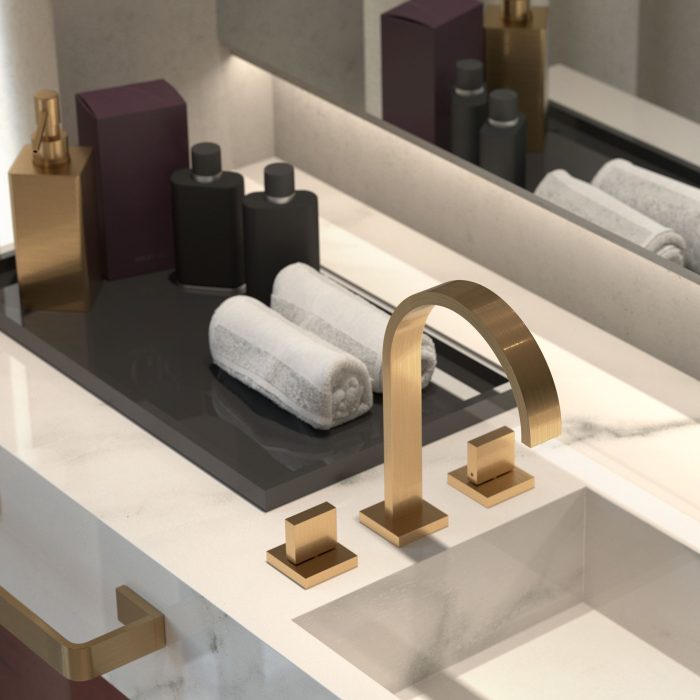 Bongio gruppo lavabo collezione Domino Q