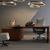 scrivania Ceo Cube di Poltrona Frau Lato Home
