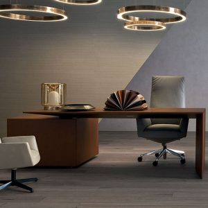 scrivania Ceo Cube di Poltrona Frau Lato Home