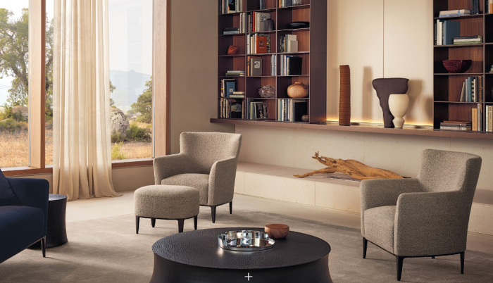 poltrona Gentleman Relax di Poliform lato Home