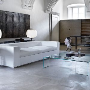 tavolino in vetro Neutra di Fiam Lato Home