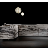 cucina ozone su sfondo nero