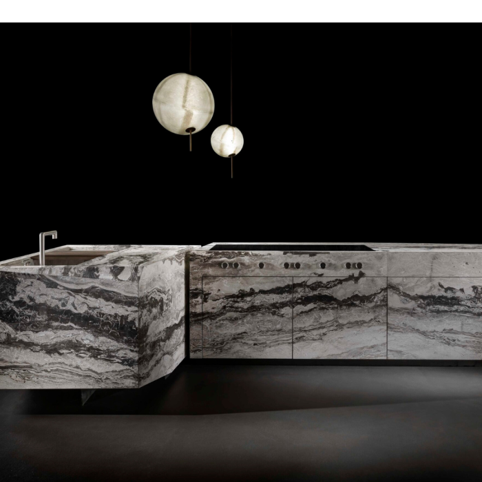 cucina ozone su sfondo nero