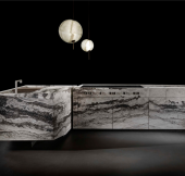 cucina ozone su sfondo nero