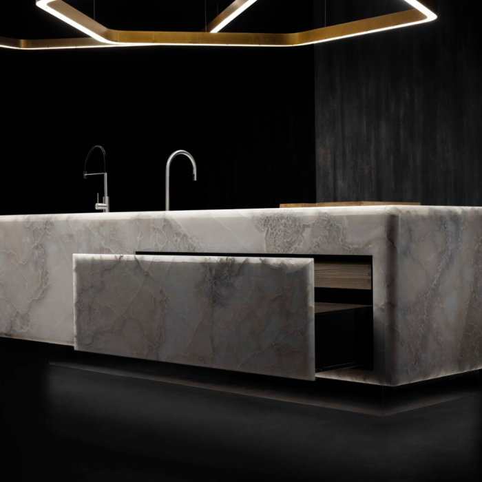 Cucina Oneon su sfondo nero