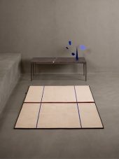 Lined court rug